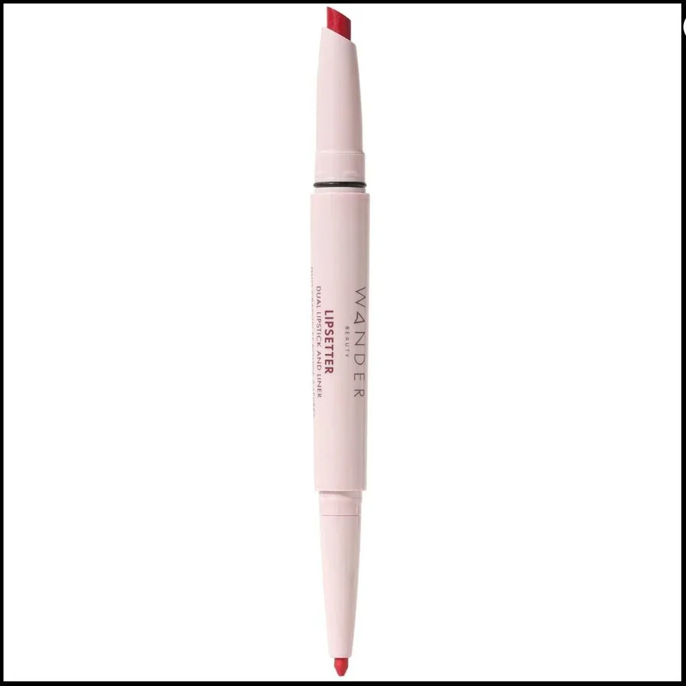 Wander Beauty Lipsetter Dual Lipstick & Liner Red Over Heels NIB 2-in-1 Lip Colo